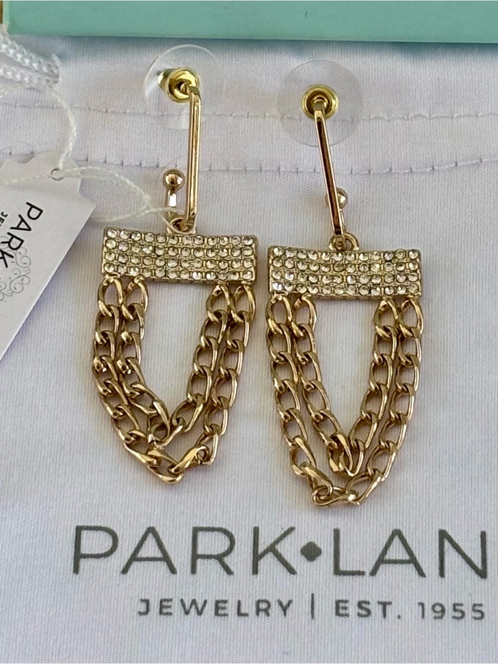 Park Lane Gold plated Crystal Chain Earrings